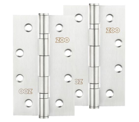 4 Inch Grade 201 Slim Knuckle Bearing Hinge, Satin Stainless Steel  (sold in pairs)