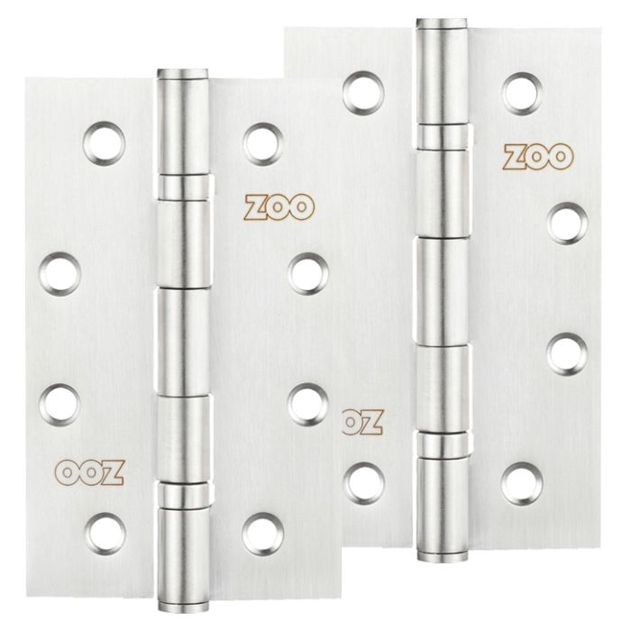 4 Inch Grade 201 Slim Knuckle Bearing Hinge, Satin Stainless Steel  (sold in pairs)