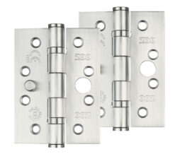 4 Inch Grade 201 Dog Bolt Or Security Door Hinge, Satin Stainless Steel  (sold in pairs)