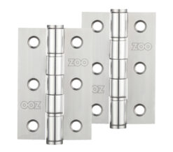 3 Inch Grade 201 Washered Hinge, Polished Stainless Steel  (sold in pairs)