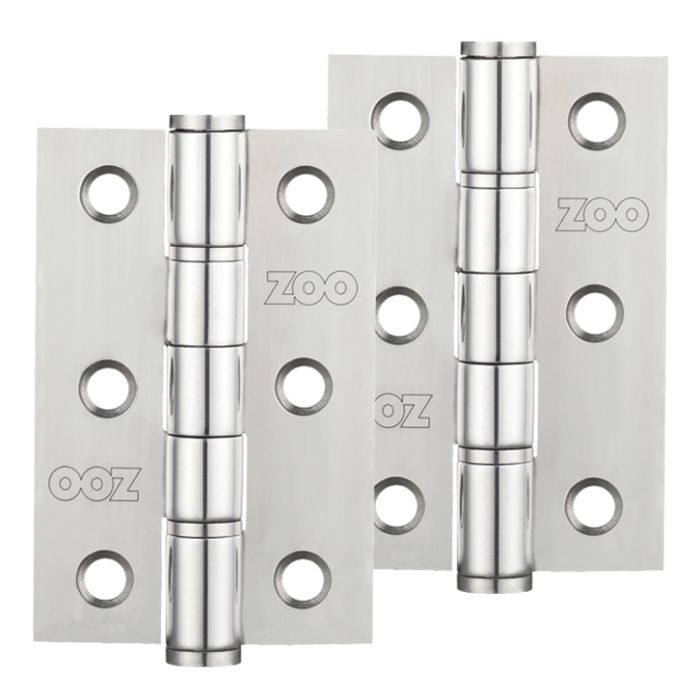 3 Inch Grade 201 Washered Hinge, Polished Stainless Steel  (sold in pairs)
