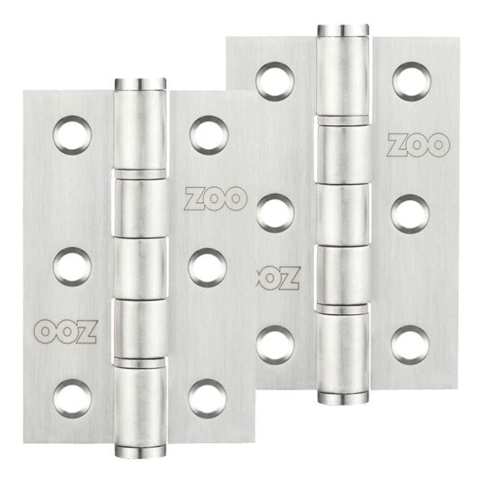 3 Inch Grade 201 Washered Hinge, Satin Stainless Steel  (sold in pairs)