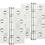 4 Inch Grade 201 Washered Hinge, Polished Stainless Steel  (sold in pairs)