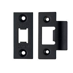 Face Plate And Strike Plate Accessory Pack, Powder Coated Black