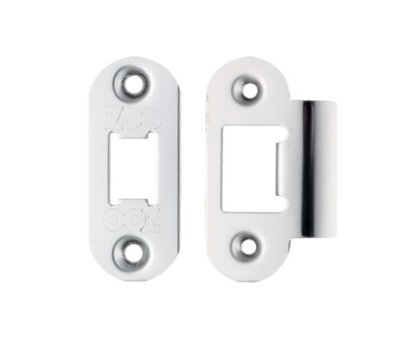 Radius Edge Face Plate And Strike Plate Accessory Pack, Polished Stainless Steel