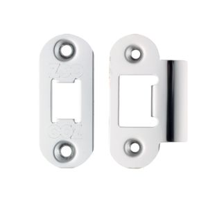 Radius Edge Face Plate And Strike Plate Accessory Pack, Polished Stainless Steel