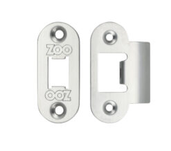 Radius Edge Face Plate And Strike Plate Accessory Pack, Satin Stainless Steel