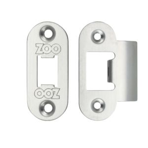 Radius Edge Face Plate And Strike Plate Accessory Pack, Satin Stainless Steel