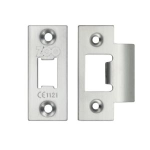 Face Plate And Strike Plate Accessory Pack, Satin Stainless Steel
