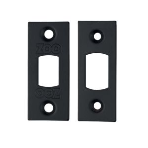 Face Plate And Strike Plate Accessory Pack, Powder Coated Black