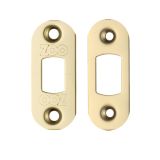 Radius Face Plate And Strike Plate Accessory Pack, PVD Stainless Brass