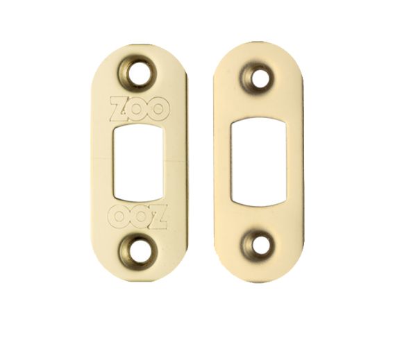 Radius Face Plate And Strike Plate Accessory Pack, PVD Stainless Brass