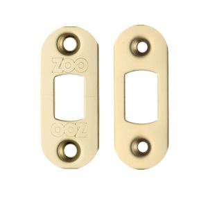 Radius Face Plate And Strike Plate Accessory Pack, PVD Stainless Brass