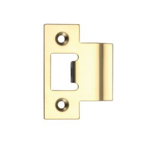Spare Extended Tongue Strike Plate Accessory, PVD Stainless Brass