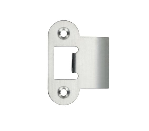 Radius Edge Spare Extended Tongue Strike Plate Accessory, Satin Stainless Steel