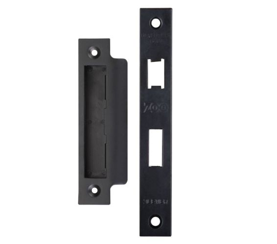 Zoo Hardware Face Plate And Strike Plate Accessory Pack – Powder Coated Black