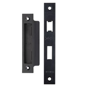 Zoo Hardware Face Plate And Strike Plate Accessory Pack – Powder Coated Black