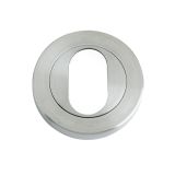 ZPS Oval Profile Escutcheon, Satin Stainless Steel