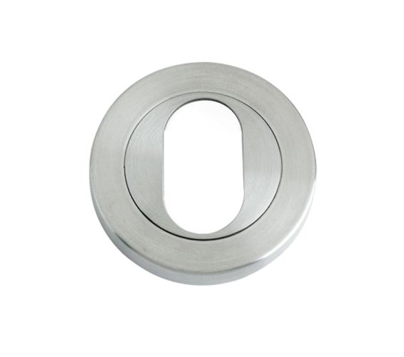 ZPS Oval Profile Escutcheon, Satin Stainless Steel
