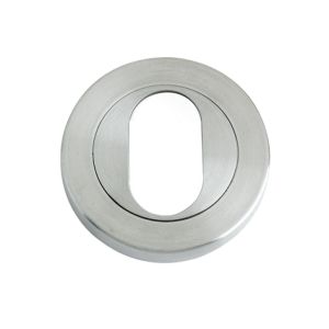 ZPS Oval Profile Escutcheon, Satin Stainless Steel
