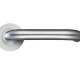 ZPS RTD Lever On Round Rose, Satin Stainless Steel (sold in pairs)