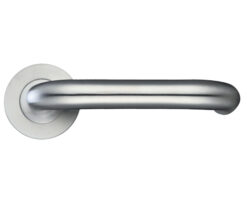 ZPS RTD Lever On Round Rose, Satin Stainless Steel (sold in pairs)