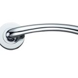 Assisi Lever On Round Rose, Polished Chrome (sold in pairs)