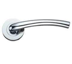Assisi Lever On Round Rose, Polished Chrome (sold in pairs)