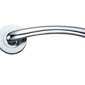 Assisi Lever On Round Rose, Polished Chrome (sold in pairs)