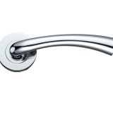 Florence Lever On Round Rose, Polished Chrome (sold in pairs)