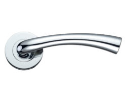 Florence Lever On Round Rose, Polished Chrome (sold in pairs)