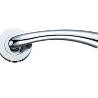 Florence Lever On Round Rose, Polished Chrome (sold in pairs)
