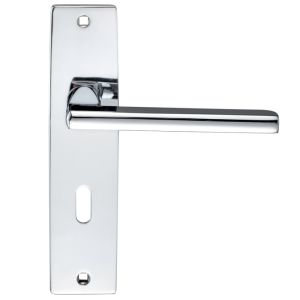 Venice Door Handles On Backplate, Polished Chrome (sold in pairs)