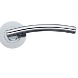 Amalfi Lever On Round Rose, Polished Chrome (sold in pairs)