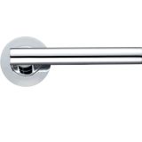 Lucca Lever On Round Rose, Polished Chrome (sold in pairs)