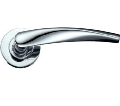 Vesta Lever On Round Rose, Polished Chrome (sold in pairs)