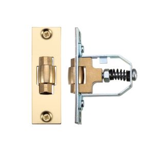 Adjustable Roller Latch (76mm), Polished Brass