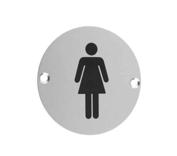 ZSA Door Sign – Female Sex Symbol, Satin Aluminium