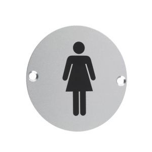 ZSA Door Sign – Female Sex Symbol, Satin Aluminium