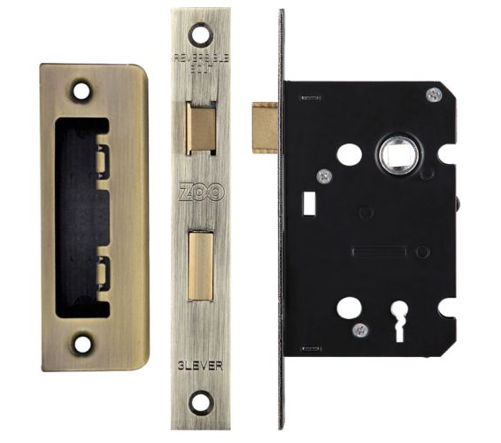 3 Lever Contract Sash Lock (64mm OR 76mm), Florentine Bronze