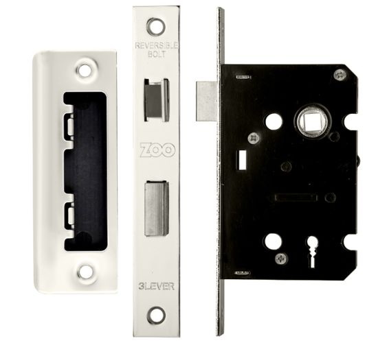 3 Lever Contract Sash Lock (64mm OR 76mm), Polished Stainless Steel