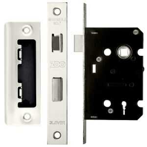 3 Lever Contract Sash Lock (64mm OR 76mm), Polished Stainless Steel