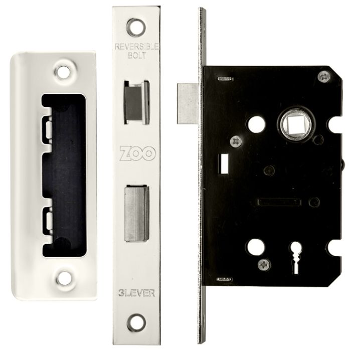 3 Lever Contract Sash Lock (64mm OR 76mm), Polished Stainless Steel