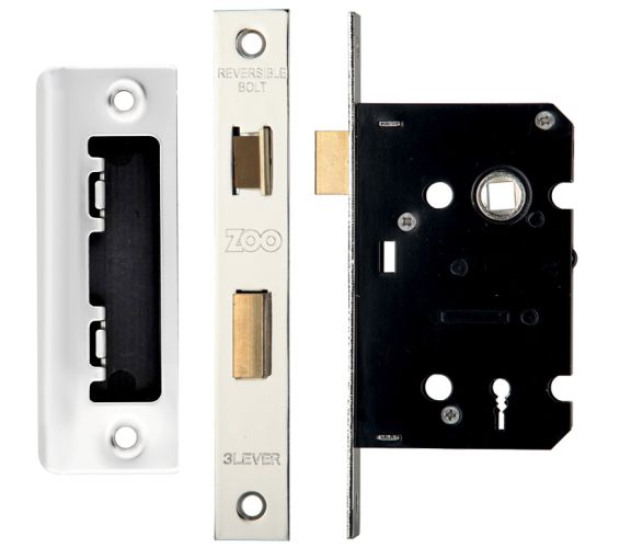 3 Lever Contract Sash Lock (64mm OR 76mm), Satin Stainless Steel