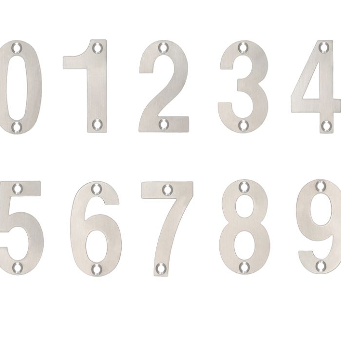 ZSN Numerals 75mm (0-9), Satin Stainless Steel