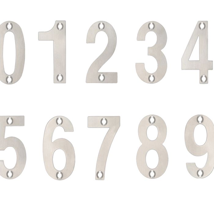 ZSN Numerals 102mm (0-9), Satin Stainless Steel