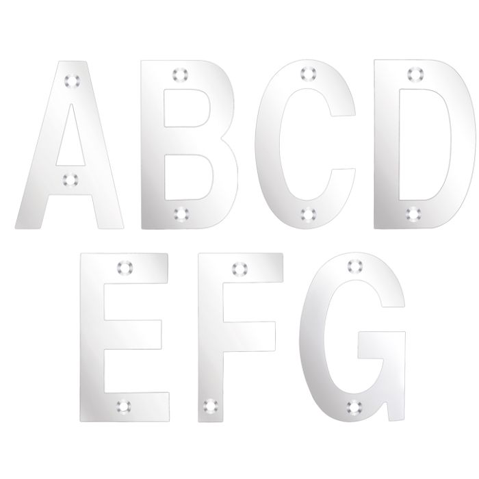 ZSN Letters 75mm (A-G), Polished Stainless Steel