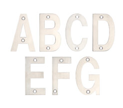 ZSN Letters 75mm (A-G), Satin Stainless Steel