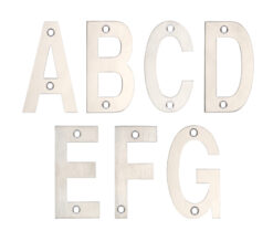 ZSN Letters 102mm (A-G), Satin Stainless Steel