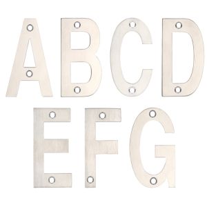 ZSN Letters 102mm (A-G), Satin Stainless Steel